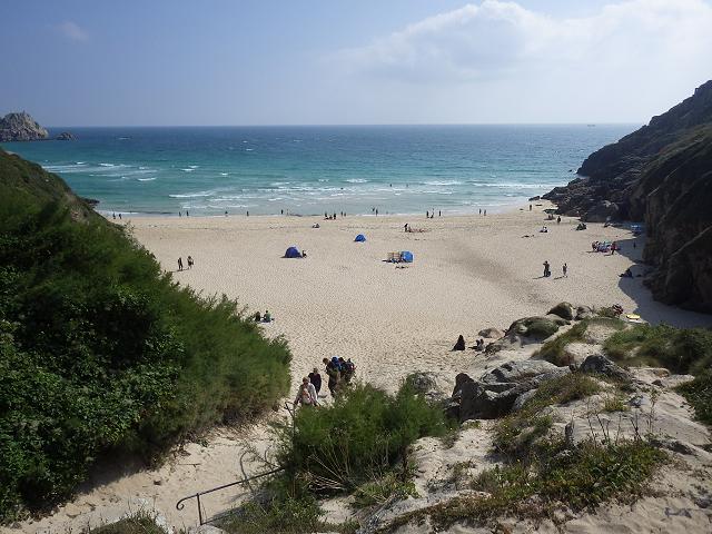 Porthcurno West Cornwall Beach Images