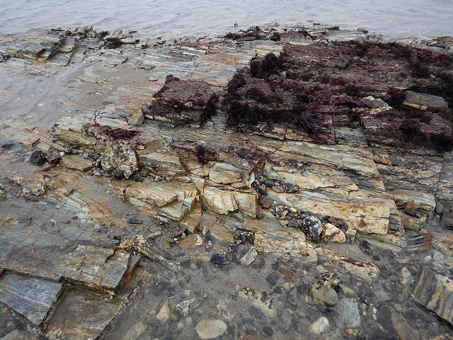 Contemporary wave quarrying Storm shore intertidal damage erosion Geological Images